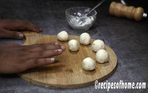 make small balls from dough