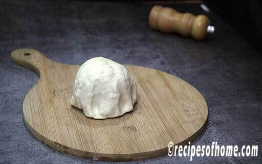 place the momo dough on a plate
