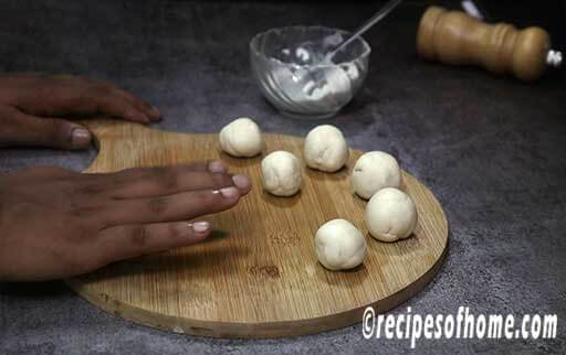 divide dough into equal parts