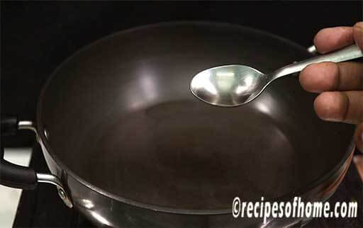 heat oil in a pan