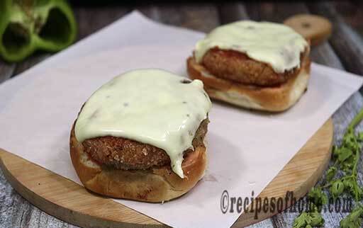 place cheesy crispy veggie patty