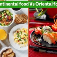 difference between continental food and oriental food