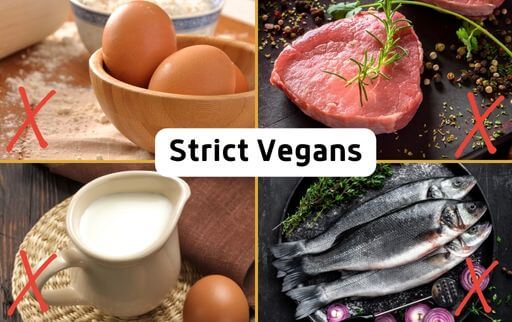 Strict vegans avoid animal products
