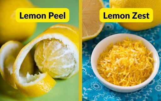 what is the difference between lemon rind and lemon zest