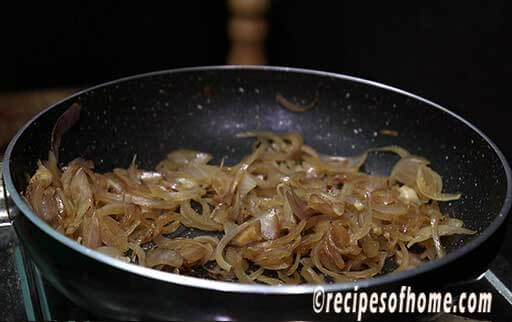 saute the onions till golden brown