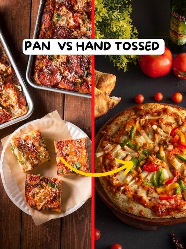What is the difference between hand tossed pizza and pan pizza