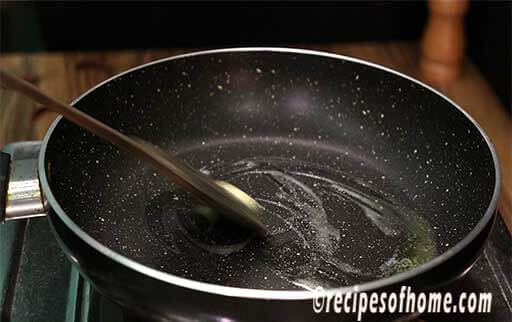 melt ghee in a frying pan