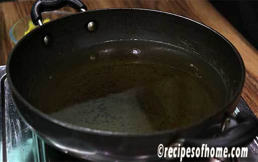 heat oil in a kadai