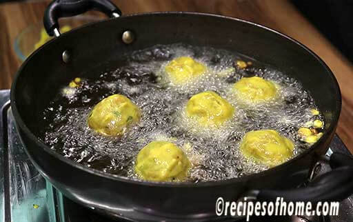place immediately coated batata vada in oil to fry