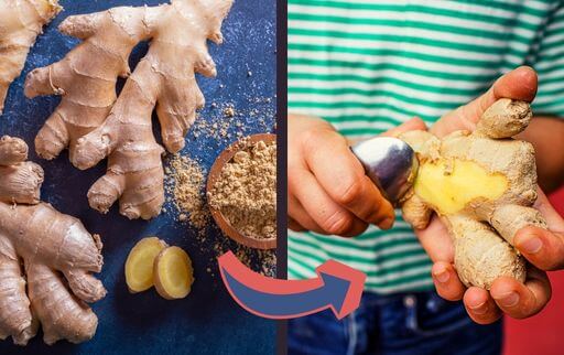 How to peel ginger easily