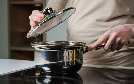 Always cover a pot with a lid to speed up cooking