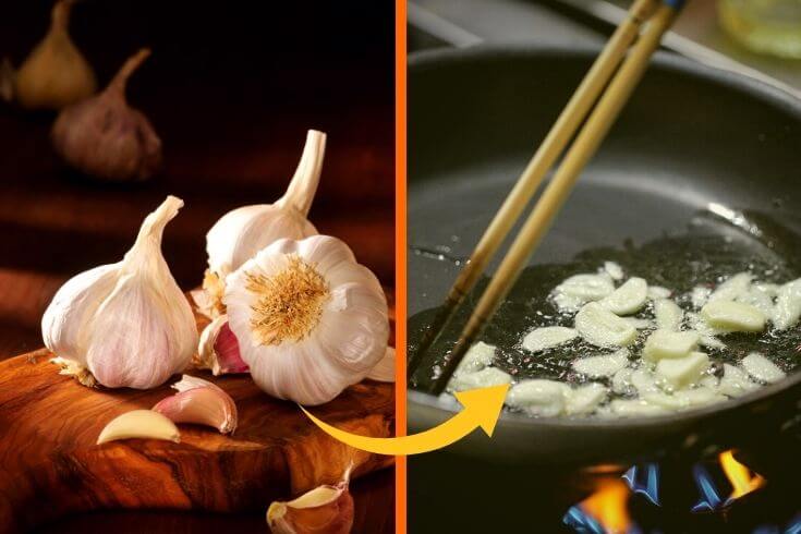 how to prevent garlic from burning while cooking