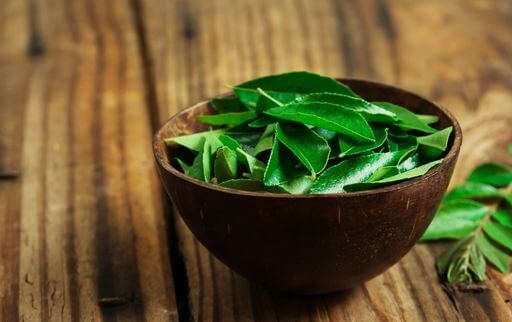 Kadi patta is called curry leaves in English