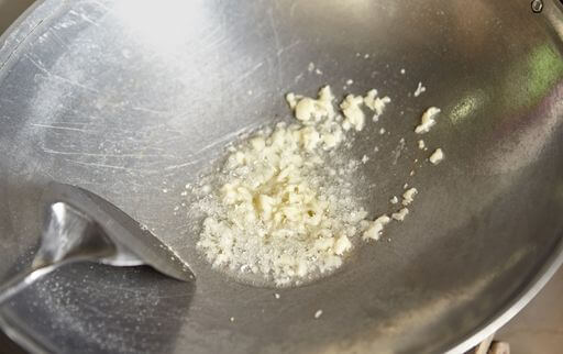 Stir frequently to prevent garlic from burning