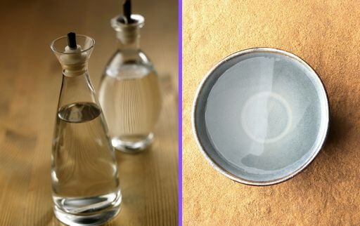 Use Vinegar and Water mixture to clean burnt utensils