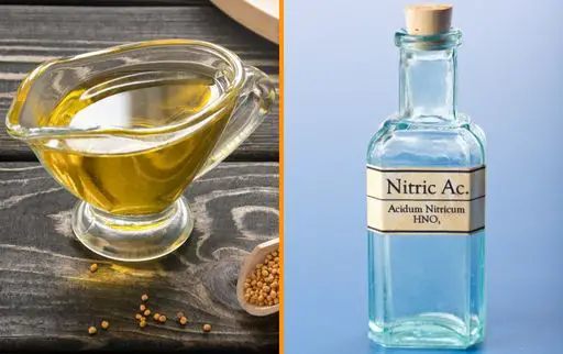how to check purity of mustard oil by nitric acid test