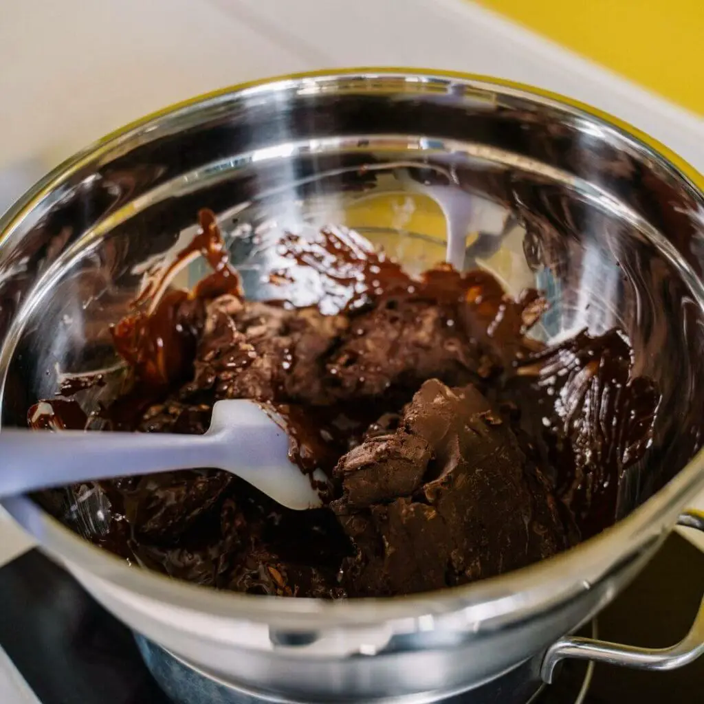 Put the chocolate in the top part of the double boiler