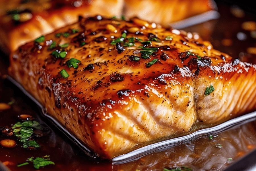 Crispy Honey Garlic Glazed Salmon Recipe 1