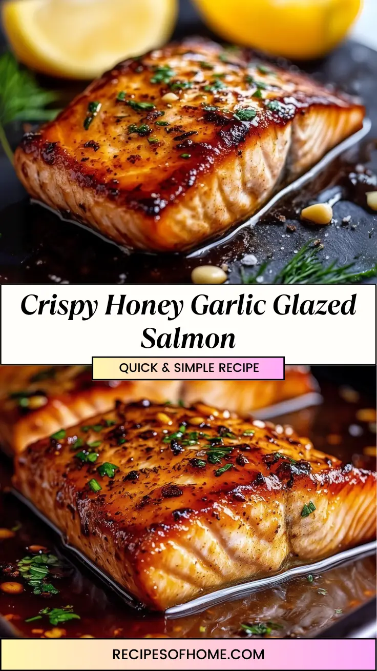 Crispy Honey Garlic Glazed Salmon Recipe pinterest Crispy Honey Garlic Glazed Salmon Recipe pinterest
