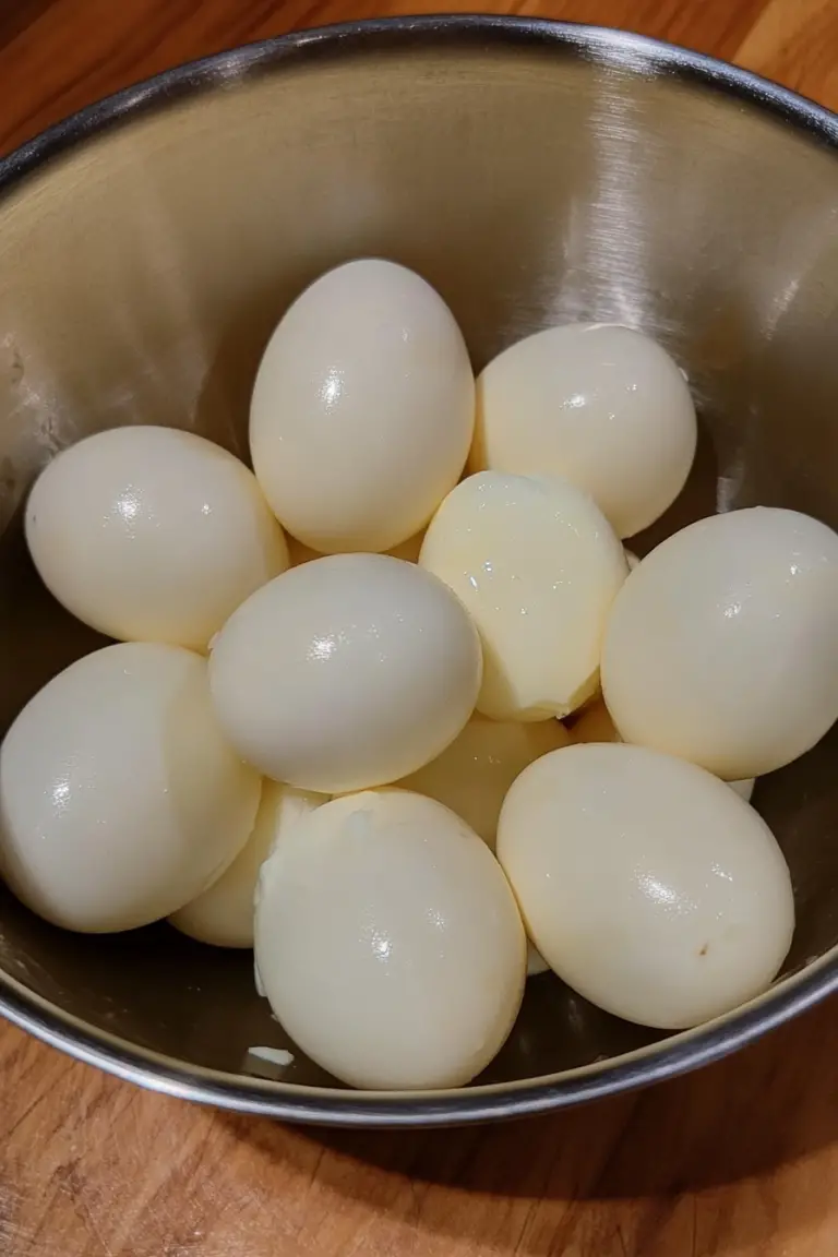 hard boild peeled eggs