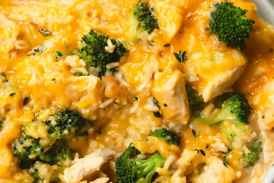 Cheesy Broccoli Chicken and Rice Casserole 4
