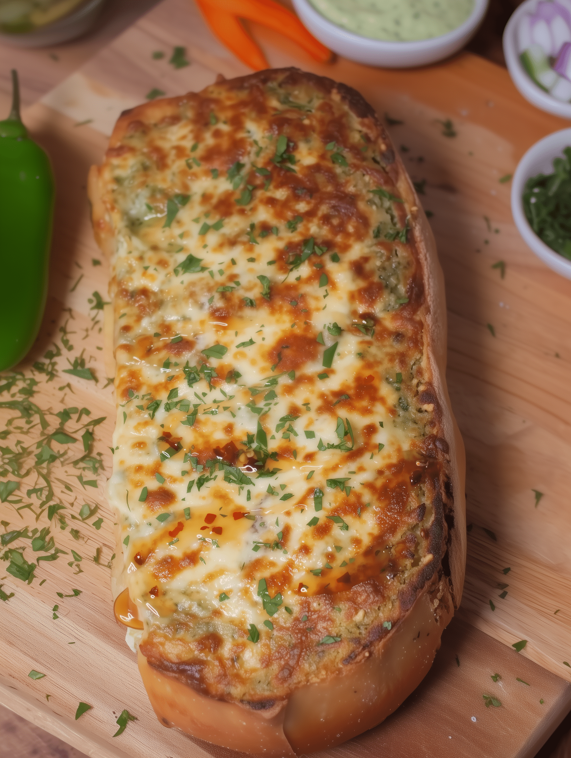 Cheesy garlic bread 1 Garlic Bread
