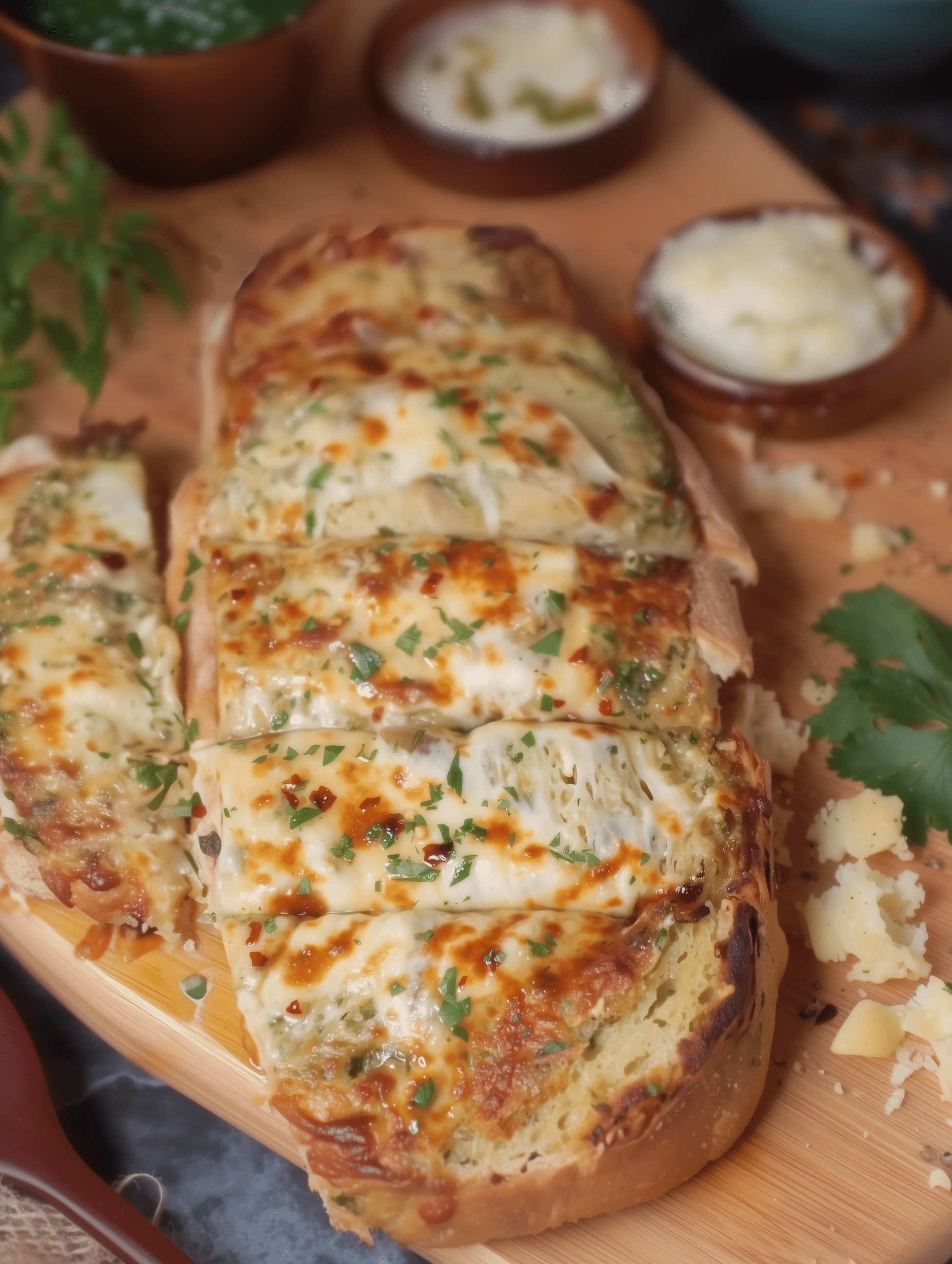 Cheesy garlic bread 2 Garlic Bread