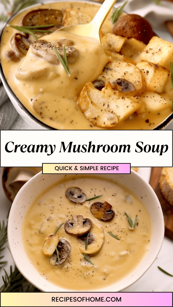Creamy Mushroom Soup pinterest 1 Creamy Mushroom Soup pinterest 1