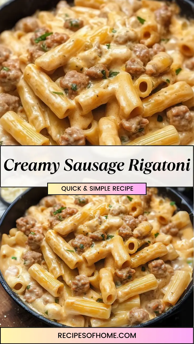 Creamy Sausage Rigatoni pinterest 1 Creamy Sausage Rigatoni pinterest 1