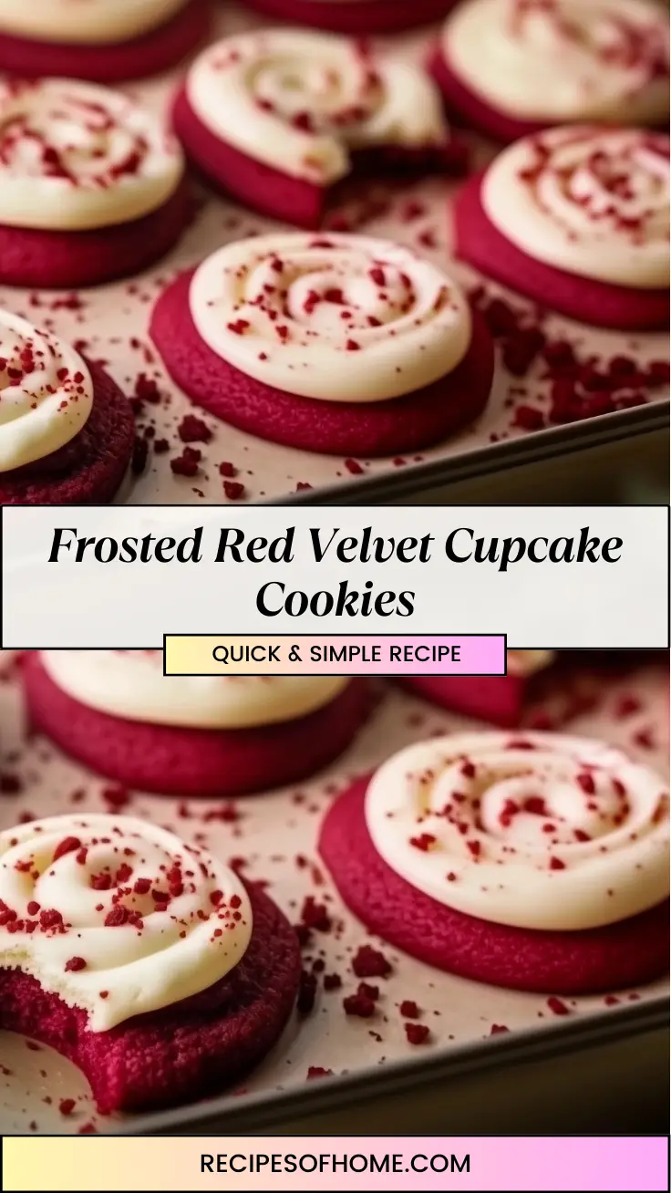 Frosted Red Velvet Cupcake Cookies pinterest 1 Frosted Red Velvet Cupcake Cookies pinterest 1