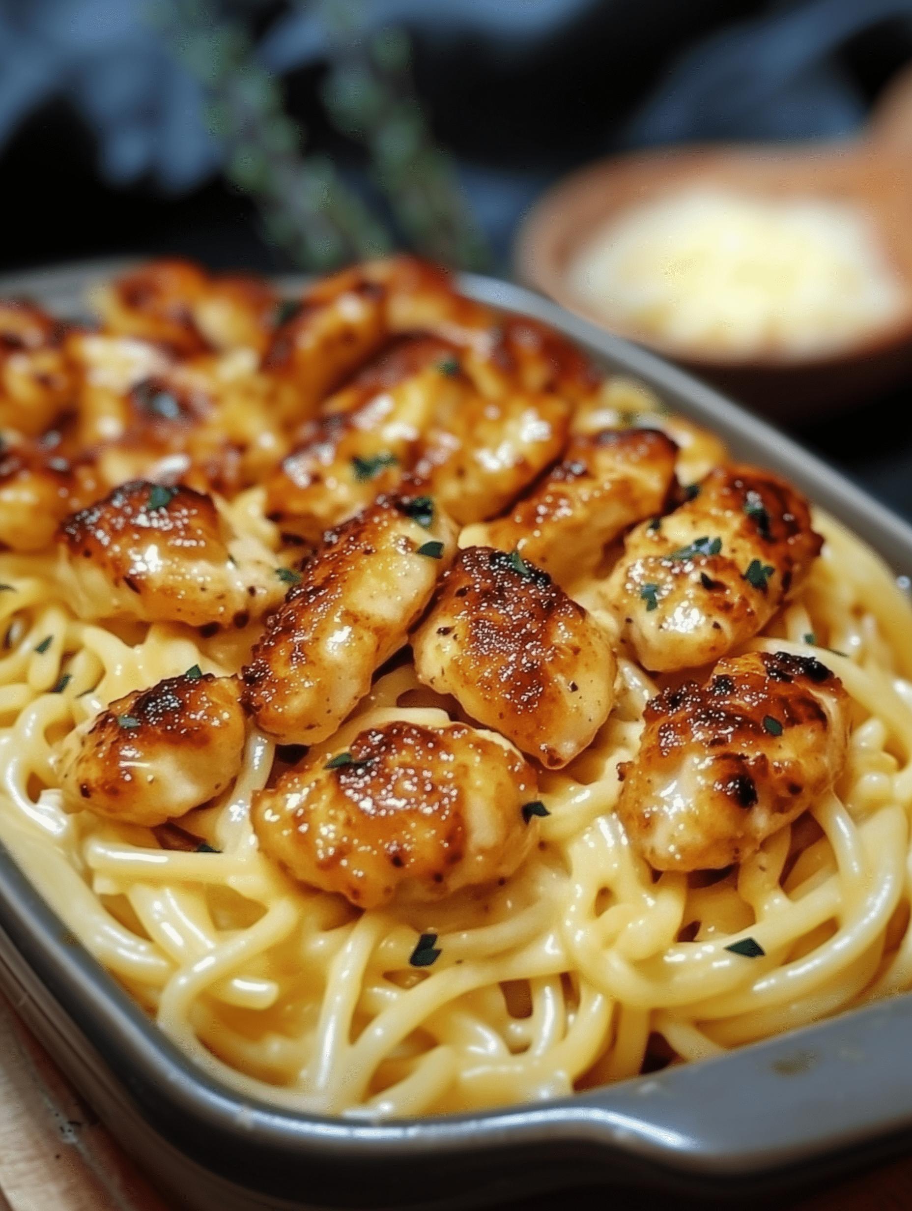 Garlic Butter Chicken Bites with Savory Creamy Parmesan Pasta 1 Garlic Butter Chicken Bites with Savory Creamy Parmesan Pasta