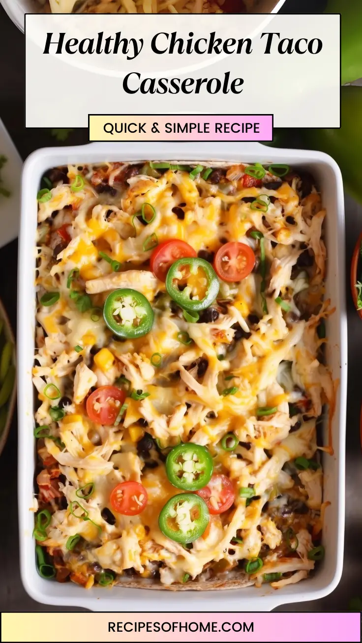 Healthy Chicken Taco Casserole pinterest 1 Healthy Chicken Taco Casserole pinterest 1