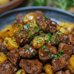 Slow Cooker Garlic Butter Beef Bites Potatoes 3 2