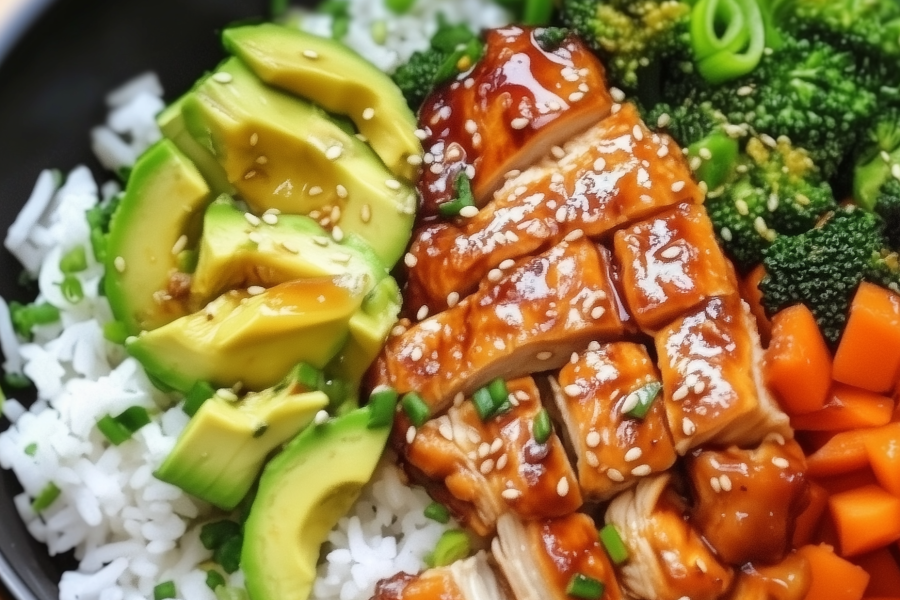 Sticky Chicken Rice Bowls Recipe 2