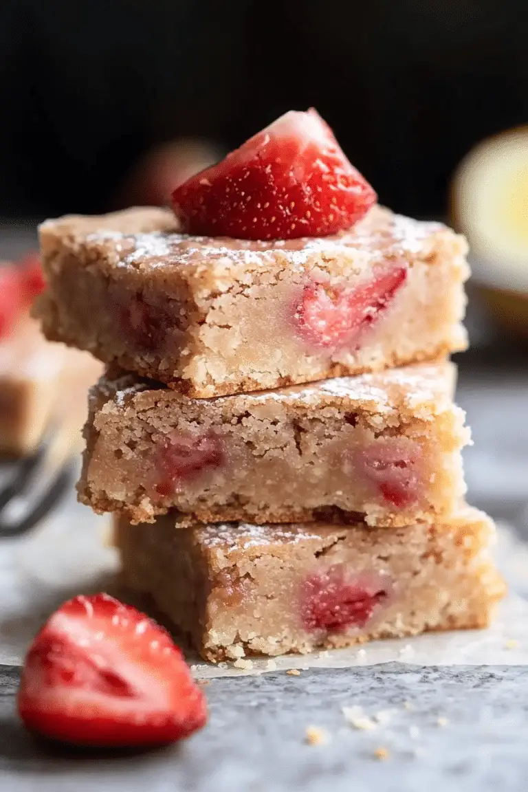 Strawberry Lemon Blondies 1