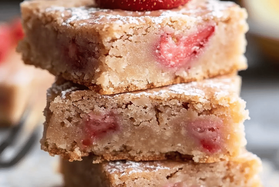 Strawberry Lemon Blondies 1