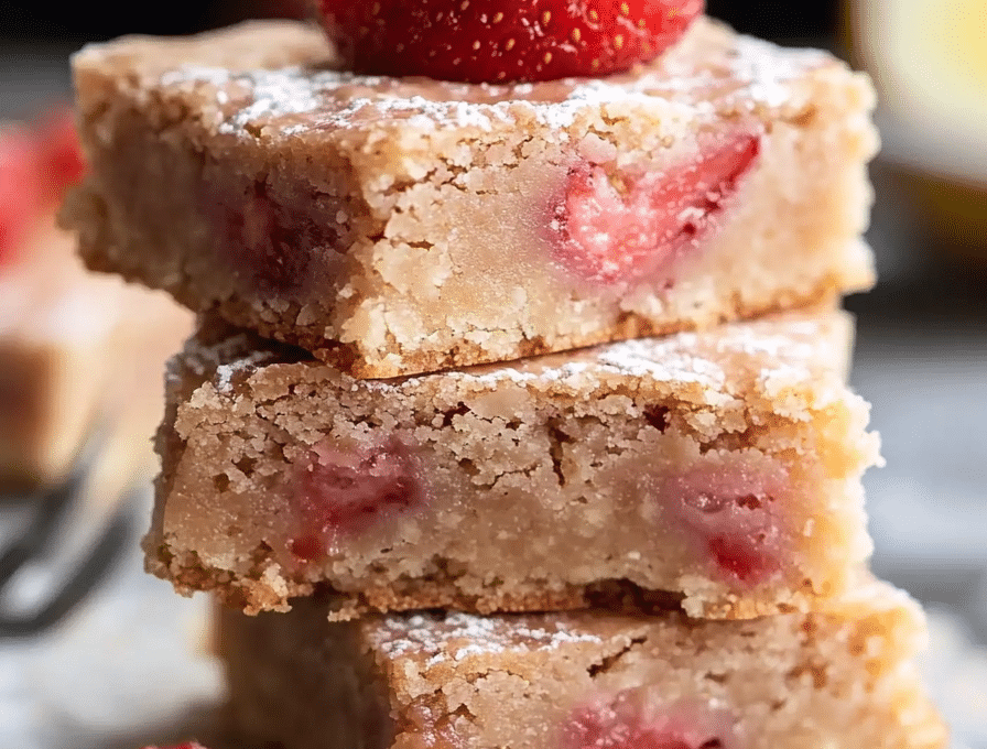Strawberry Lemon Blondies 1