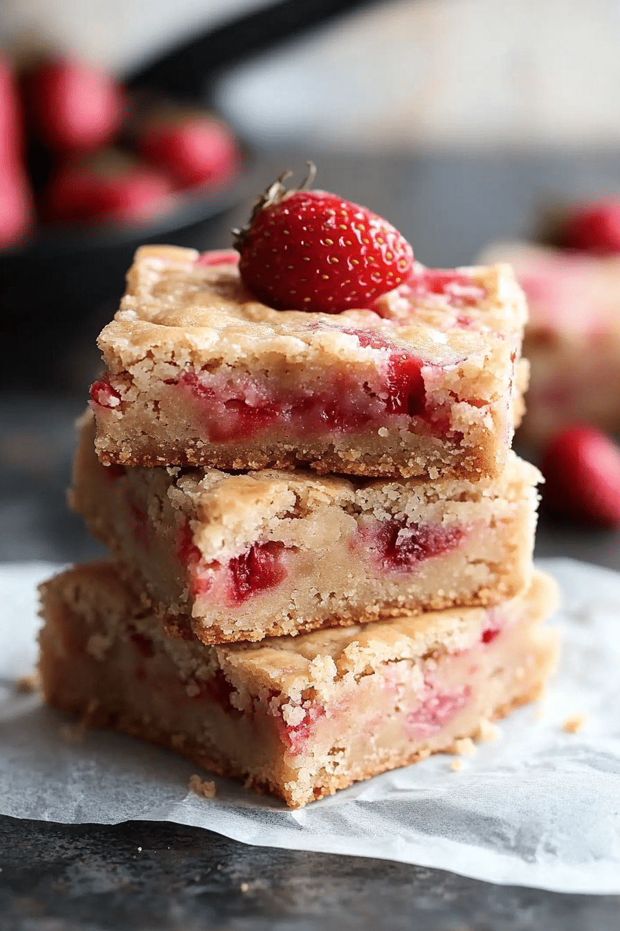 Strawberry Lemon Blondies 2 Strawberry Lemon Blondies 2