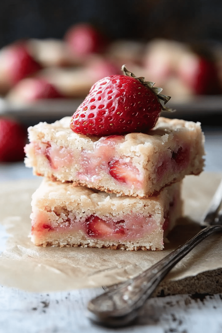 Strawberry Lemon Blondies 3 Strawberry Lemon Blondies 3