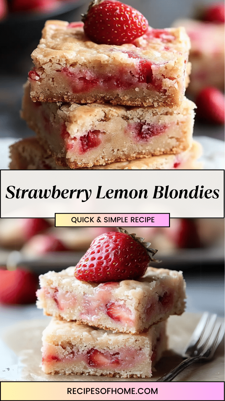 Strawberry Lemon Blondies pinterest 1 Strawberry Lemon Blondies pinterest 1