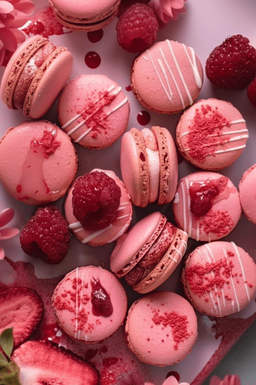 Strawberry Macaron Shells 1 Strawberry Macaron Shells 1