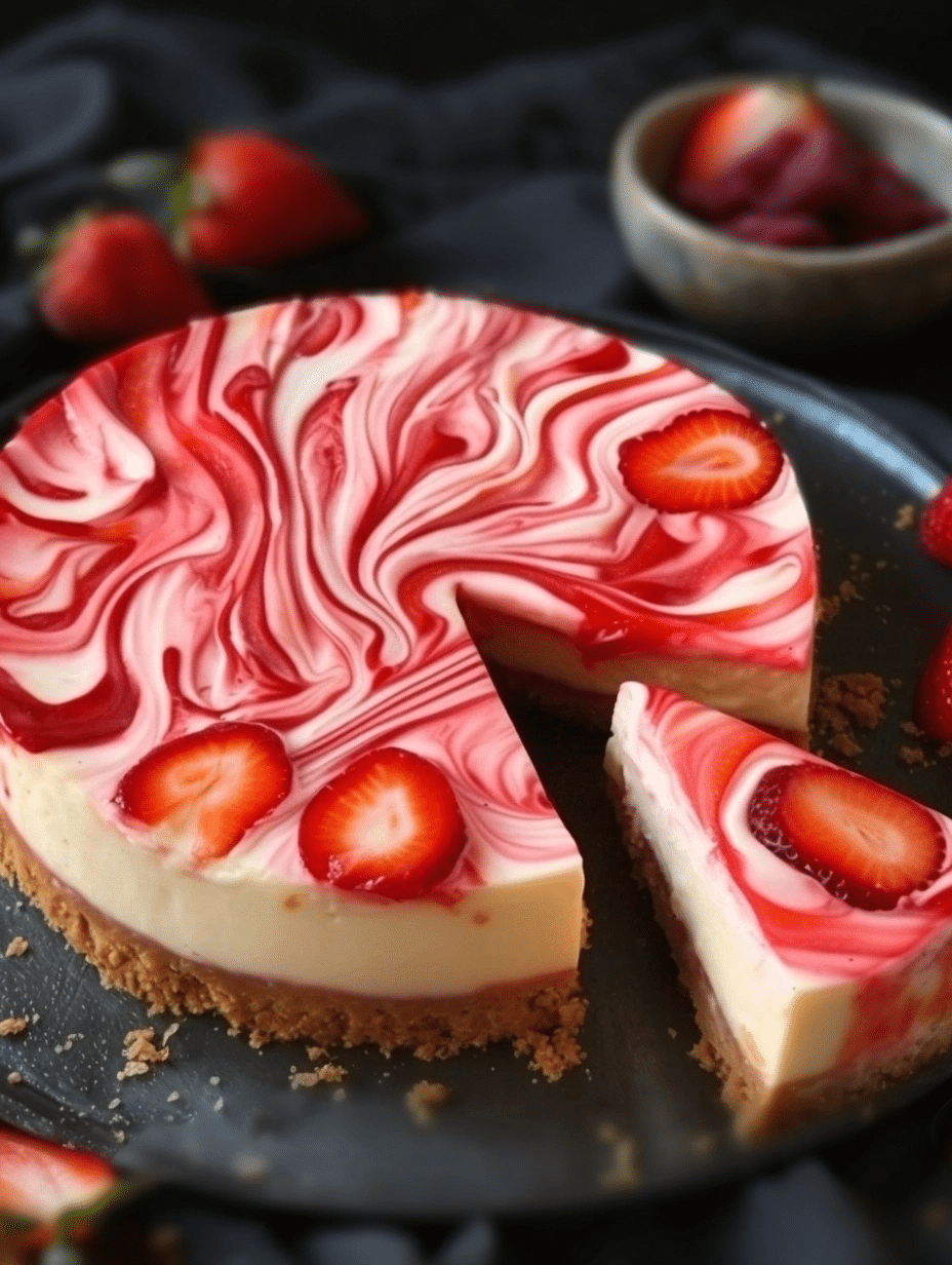 Strawberry Swirl Cheesecake 2 Strawberry Swirl Cheesecake 2