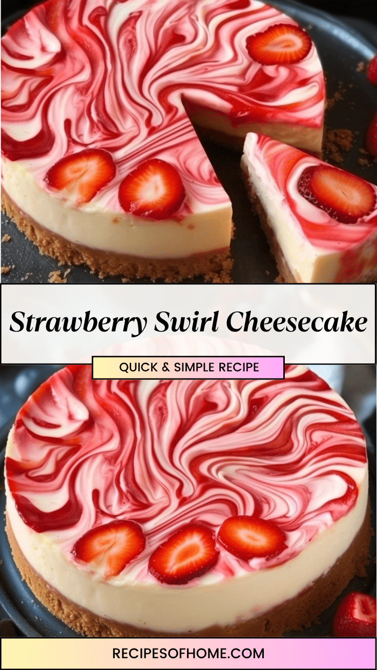 Strawberry Swirl Cheesecake pinterest Strawberry Swirl Cheesecake pinterest
