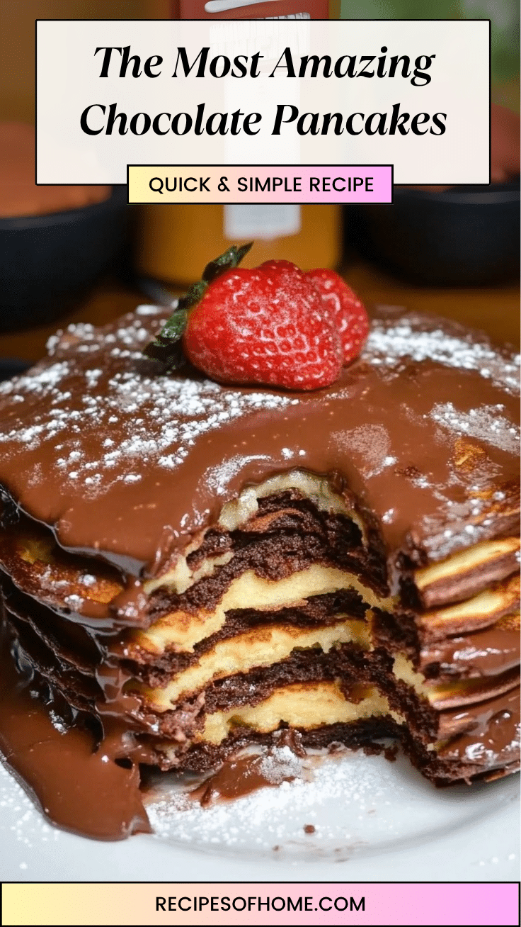 The Most Amazing Chocolate Pancakes pinterest 1