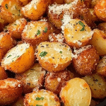 Viral Crispy Garlic Parmesan Crusted Potatoes 1