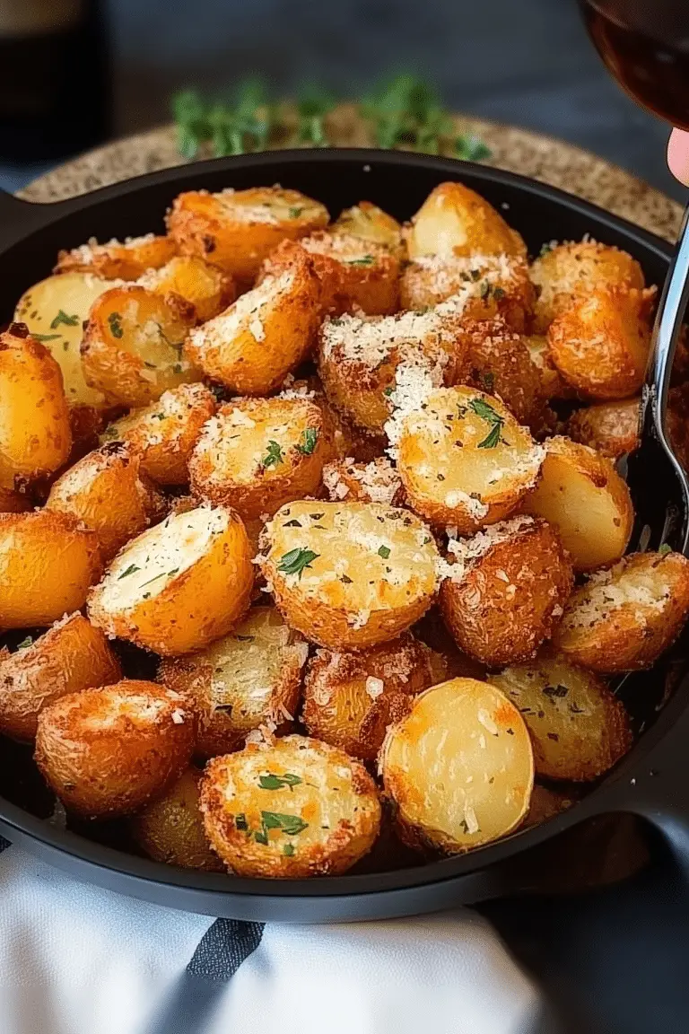 Viral Crispy Garlic Parmesan Crusted Potatoes 2