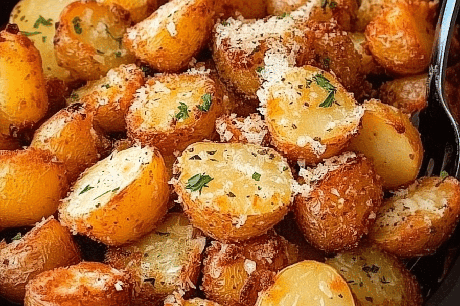 Viral Crispy Garlic Parmesan Crusted Potatoes 2