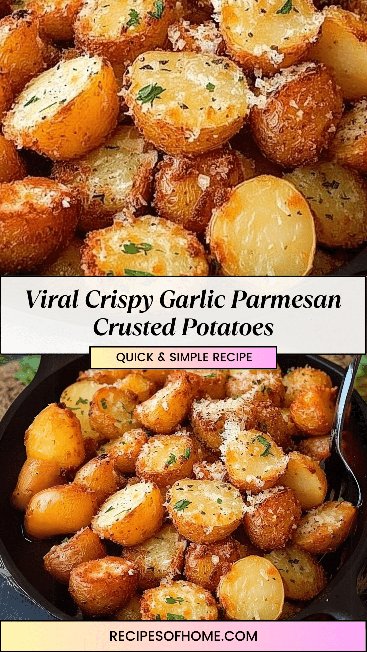 Viral Crispy Garlic Parmesan Crusted Potatoes pinterest 1 Viral Crispy Garlic Parmesan Crusted Potatoes pinterest 1