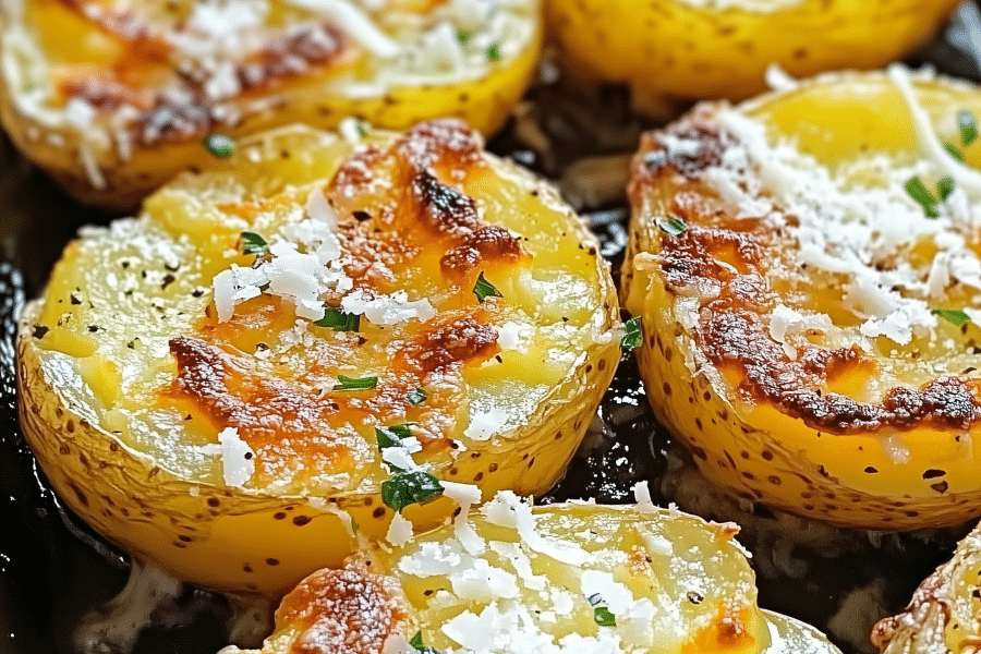Baked Smashed Potatoes With Garlic Parmesan 1
