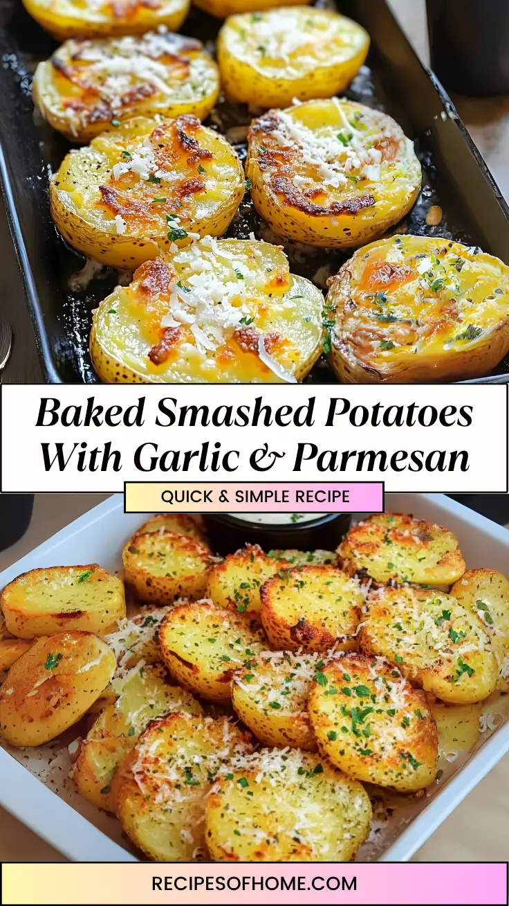 Baked Smashed Potatoes With Garlic Parmesan 3 Baked Smashed Potatoes With Garlic Parmesan 3